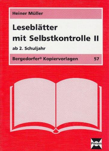 Leseblätter mit Selbstkontrolle: TEIL 2