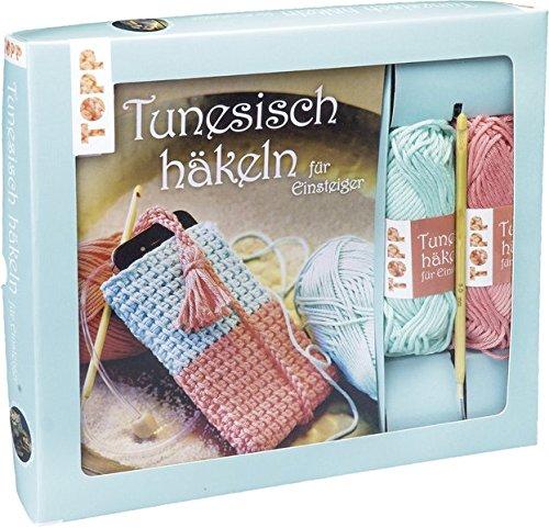 Kreativ-Set Tunesisch Häkeln für Einsteiger: Buch mit Grundanleitungen und einfachen Modellideen sowie Material für eine Handyhülle mit Kordel: 50g ... tunesische Häkelnadel (Buch plus Material)