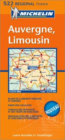 Carte routière : Auvergne - Limousin