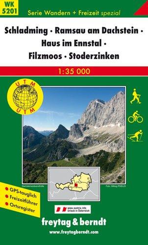 Freytag Berndt Wanderkarten, WK 5201, Schladming - Ramsau a. Dachstein - Haus i. Ennstal - Filzmoos - Stoderzinken 1:35.000