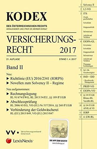 KODEX Versicherungsrecht Band II 2017