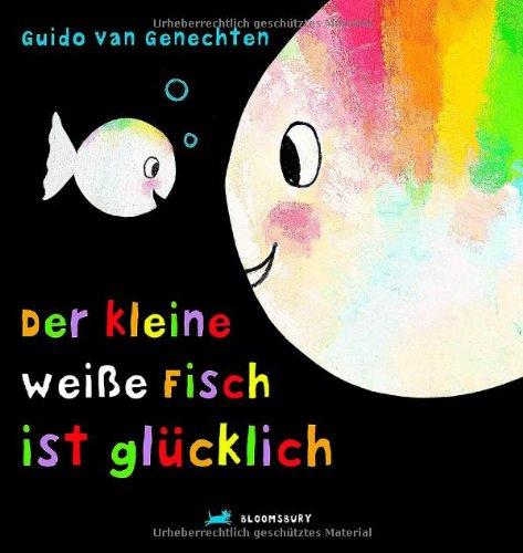 Der kleine weiße Fisch ist glücklich