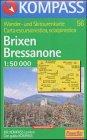 Brixen /Bressanone: Mit Kurzführer und alpinen Skirouten. Dt. /Ital. 1:50000 (KOMPASS Wanderkarte)