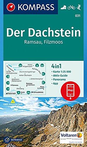 Der Dachstein, Ramsau, Filzmoos: 4in1 Wanderkarte 1:25000 mit Panorama und Aktiv Guide inklusive Karte zur offline Verwendung in der KOMPASS-App. ... Skitouren. (KOMPASS-Wanderkarten, Band 31)