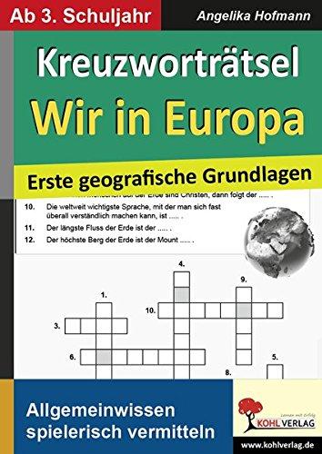 Kreuzworträtsel Wir in Europa: Erste geographische Grundlagen