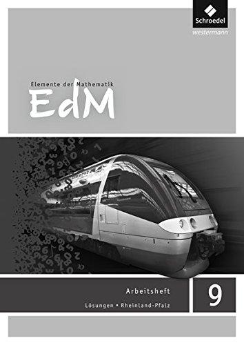 Elemente der Mathematik SI - Ausgabe 2016 für Rheinland-Pfalz: Lösungen zum Arbeitsheft 9