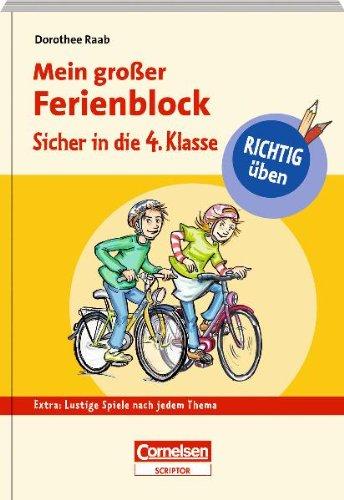 RICHTIG üben - Mein großer Ferienblock - Sicher in die 4. Klasse - Cornelsen Scriptor: Extra: lustige Spiele nach jedem Thema