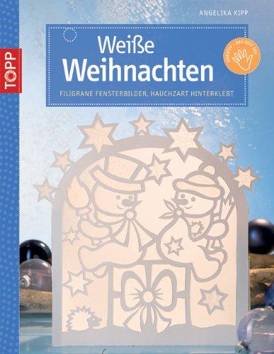 Weiße Weihnachten: Filigrane Fensterbilder, hauchzart hinterklebt