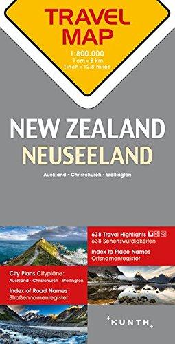 Reisekarte Neuseeland 1:800.000: Travel Map New Zealand