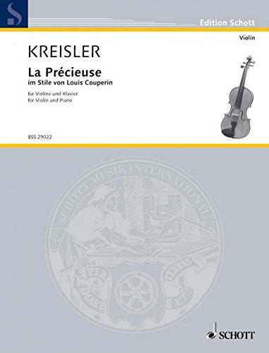 La Précieuse im Stile von Louis Couperin: Nr. 4. Violine und Klavier. (Edition Schott)