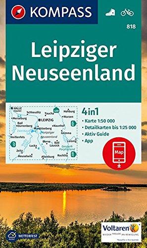 Leipziger Neuseenland: 4in1 Wanderkarte 1:50000 mit Aktiv Guide und Detailkarten inklusive Karte zur offline Verwendung in der KOMPASS-App. Fahrradfahren. (KOMPASS-Wanderkarten, Band 818)