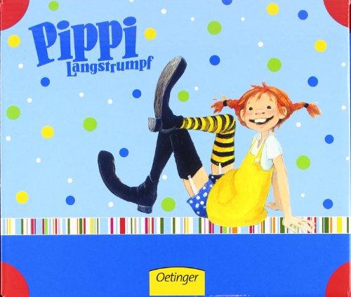 Farbige Pippi-Ausgaben im Spielkoffer, 3 Bände