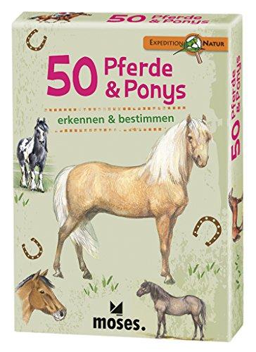 moses. Expedition Natur - 50 Pferde und Ponys| Bestimmungskarten im Set | Mit spannenden Quizfragen