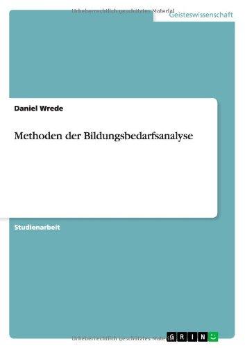 Methoden der Bildungsbedarfsanalyse