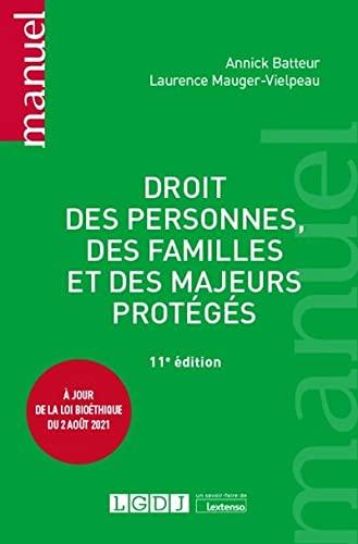 Droit des personnes, des familles et des majeurs protégés