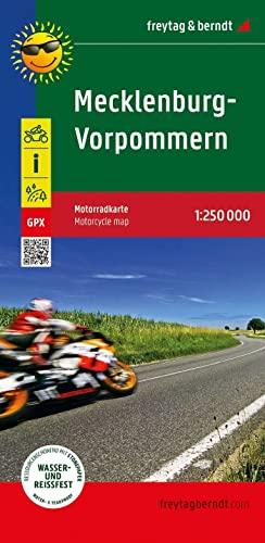 Mecklenburg-Vorpommern, Motorradkarte 1:250.000, freytag & berndt: Toureninfos, GPX Tracks, wasserfest und reißfest (Motorradkarte: MK)