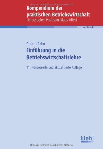 Einführung in die Betriebswirtschaftslehre