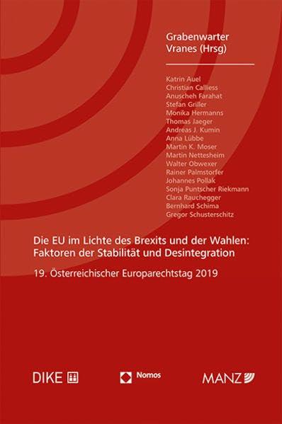 Die EU im Lichte des Brexits und der Wahlen Europarechtstag 2019