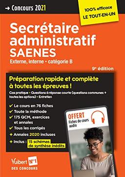 Secrétaire administratif SAENES : concours externe et interne, catégorie B : concours 2021