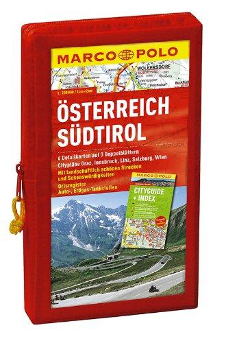 MARCO POLO Kartenset Österreich und Südtirol 1:200.000: 6 Detailkarten auf 3 Doppelblättern, Citypläne Graz, Innsbruck, Linz, Salzburg, Wien. Mit ... Ortsregister, Auto-, Erdgas-Tankstellen