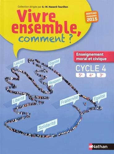 Enseignement moral et civique, cycle 4, 5e, 4e, 3e : nouveaux programmes 2015