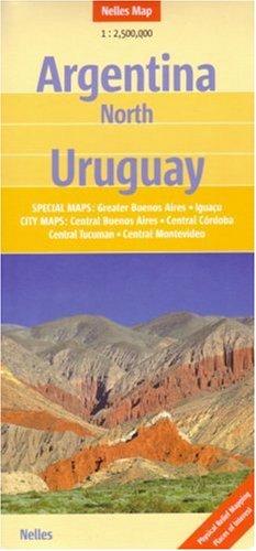 Nelles Map Argentina North - Uruguay (Landkarte) 1 : 2 500 000. Special Maps: Greater Buenos Aires, Iguaçu; City Maps: Buenos Aires, Cordoba, Montevideo, Tucuman