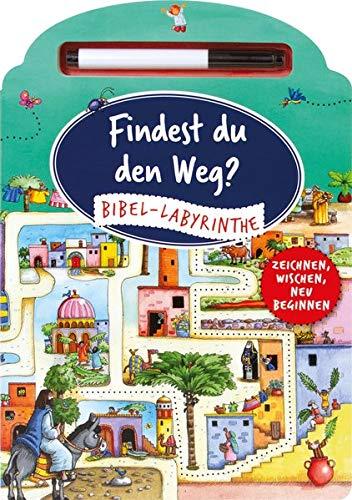 Findest du den Weg?: Bibel-Labyrinthe: Zeichnen, wischen, neu beginnen (Pappbilderbuch - Rätsel)