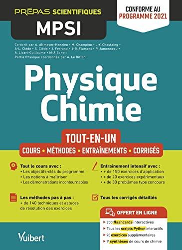 Physique chimie MPSI : tout-en-un : conforme au programme 2021