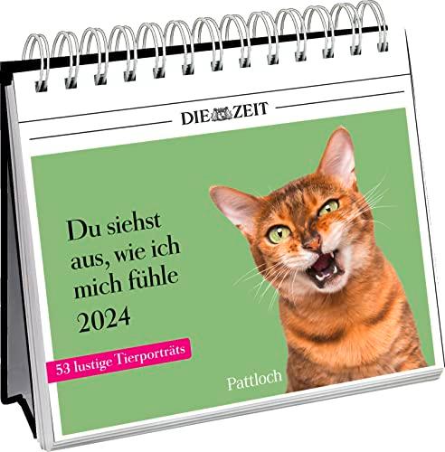 Du siehst aus, wie ich mich fühle 2024: Wochenkalender zum Aufstellen, Tischkalender mit Spiralbindung und 53 Postkarten zum Heraustrennen