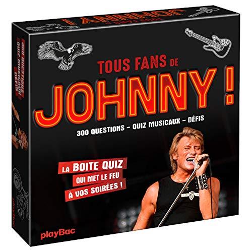 Tous fans de Johnny ! : la boîte quiz qui met le feu à vos soirées ! : 400 questions, quiz musicaux, défis