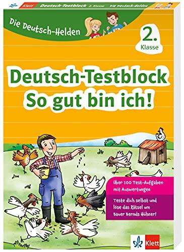 Klett Die Deutsch-Helden: Deutsch-Testblock 2. Klasse: Mit Punktesystem wie in der Schule für Tests, Klassenarbeiten, Lernzielkontrollen und Schulaufgaben