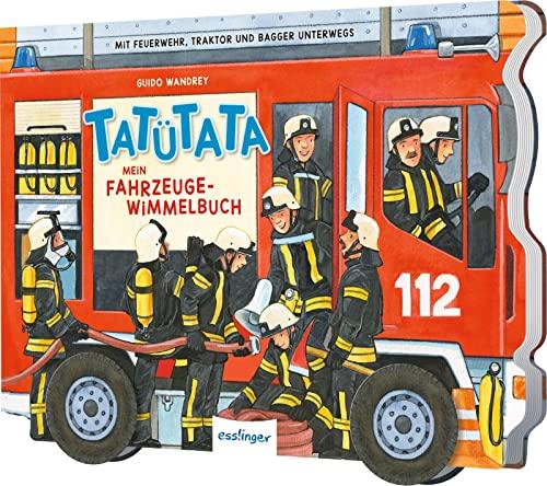 TATÜTATA Mein Fahrzeuge-Wimmelbuch: Mit Feuerwehr, Traktor und Bagger unterwegs | Kinderbuch mit beweglichen Rädern