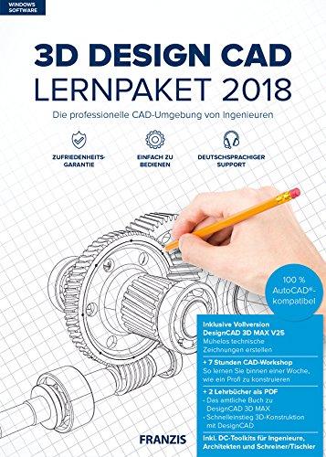 FRANZIS 3D DesignCAD Lernpaket 2018: Die professionelle CAD-Umgebung von Ingenieruen|2018|Für bis zu 3 Geräte|unbefristet nutzbar|Für Windows 10/8.1/8/7 PCs|Disc|Disc