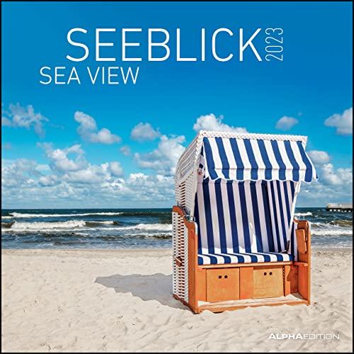 Seeblick 2023 - Broschürenkalender 30x30 cm (30x60 geöffnet) - Kalender mit Platz für Notizen - Sea View - Bildkalender - Wandplaner - Wandkalender