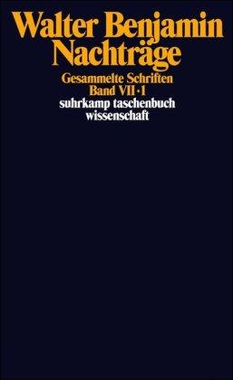 Gesammelte Schriften: Band VII: Nachträge. 2 Teilbände (suhrkamp taschenbuch wissenschaft)