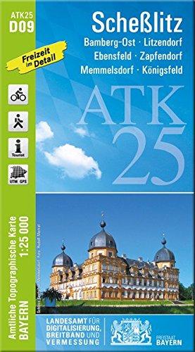 ATK25-D09 Scheßlitz (Amtliche Topographische Karte 1:25000): Bamberg-Ost, Litzendorf, Ebensfeld, Zapfendorf, Memmelsdorf, Königsfeld (ATK25 Amtliche Topographische Karte 1:25000 Bayern)