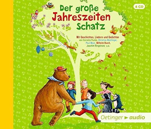 Der große Jahreszeitenschatz (4CD) Mit Geschichten, Liedern und Gedichten von Kirsten Boie, Cornelia Funke, James Krüss, Astrid Lindgren: Geschichten, Lieder und Gedichte, 228 min.