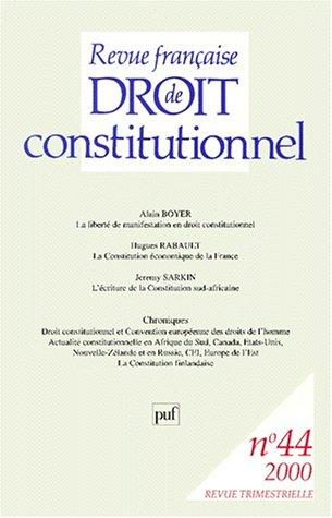 Revue française de droit constitutionnel, n° 44