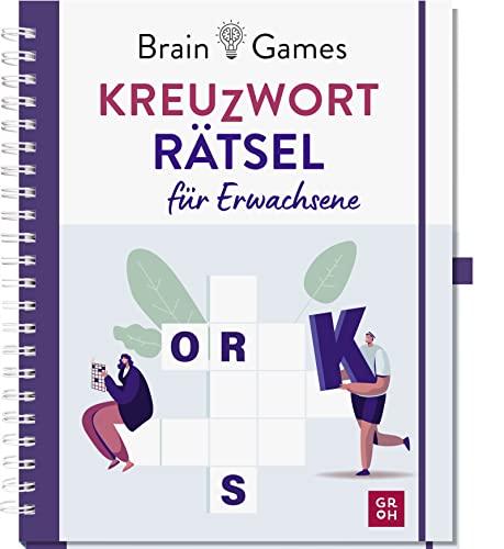 Brain Games - Kreuzworträtsel für Erwachsene: Hochwertig gestaltetes Rätselbuch mit über 111 kniffligen Wortspielereien und praktischer Stiftlasche