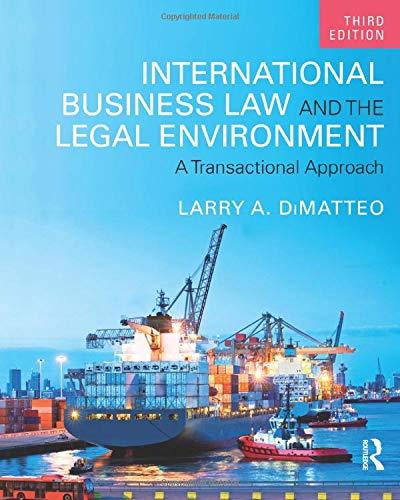 International Business Law and the Legal Environment