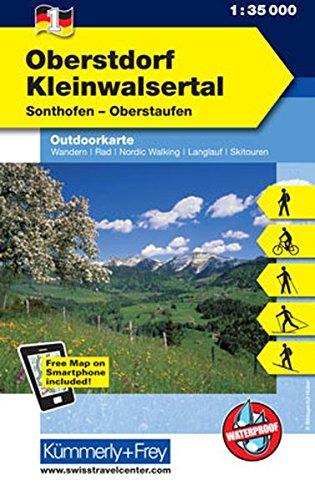 Oberstorf- Kleinwalsertal, Sonthofen, Oberstaufen: Nr. 1, Outdoorkarte,  1:35 000, Freemap on Smartphone included (Kümmerly+Frey Outdoorkarten Deutschland)