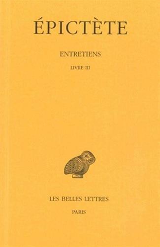 Entretiens. Livre III