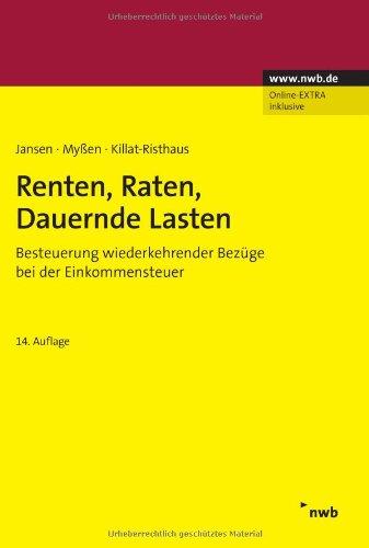 Renten, Raten, Dauernde Lasten: Besteuerung wiederkehrender Bezüge bei der Einkommensteuer.