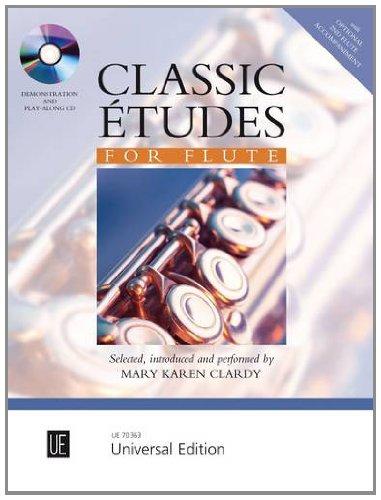 Classic Etudes mit Referenz Audio-CD, für Flöte (2. Flöte ad lib.)