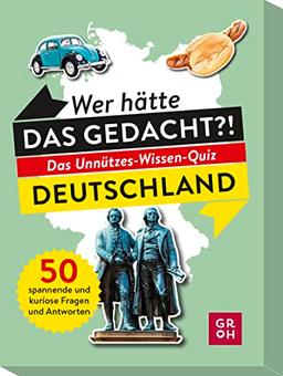 Wer hätte das gedacht?! Das Unnützes-Wissen-Quiz Deutschland: Rätelbox mit 50 spannenden und kuriosen Fragen und Antworten (Regionale Geschenke aus und für Deutschland)