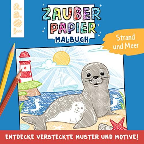 Zauberpapier Malbuch Strand und Meer: Entdecke versteckte Muster und Motive!