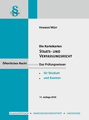 Karteikarten Staats- und Verfassungsrecht (Karteikarten - Öffentliches Recht)