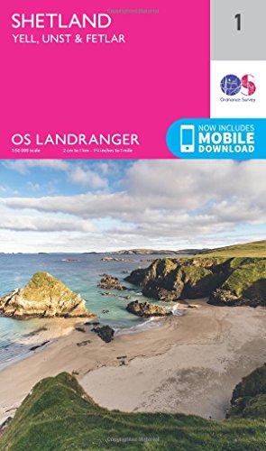 Shetland - Unst, Yell & Fetlar 1 : 50 000 (OS Landranger Map)