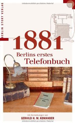 1881 Berlins erstes Telefonbuch