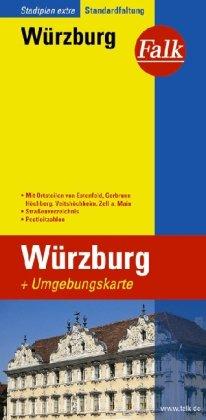 Falk Stadtplan Extra Standardfaltung Würzburg